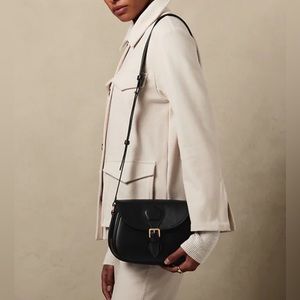 Banana Republic Black Leather Crossbody